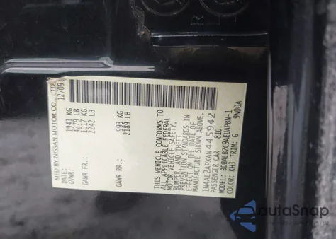 2010 Nissan Altima 2.5 S from USA, damaged, VIN 1N4AL2APXAN445942